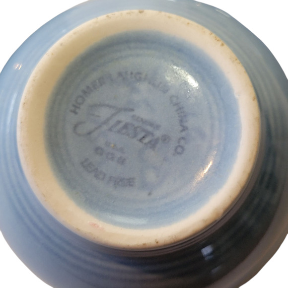 Fiesta Periwinkle 3-Piece Cup Saucer Bowl Set Retired HLC USA Pottery - Picture 5 of 8